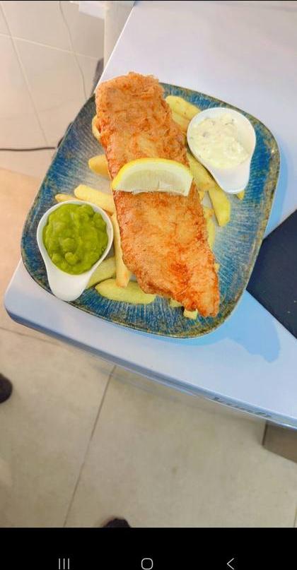 Freshly battered fish at Hippie Chippy