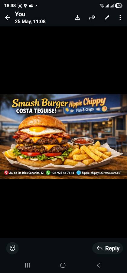 Cheeseburger Hippie Chippy Costa Teguise Lanzarote