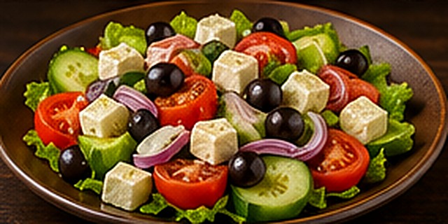 Greek Salad Hippie Chippy Costa Teguise Lanzarote