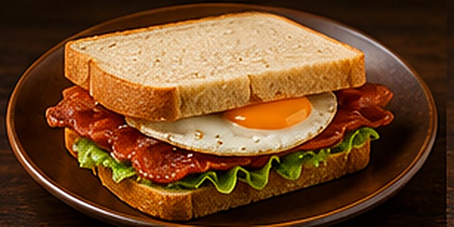 Bacon & Egg Sandwich Hippie Chippy Costa Teguise Lanzarote